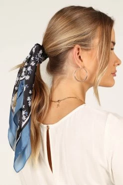 Vanessa Hair Scarf - Dark Floral -Dress Shop petal and pup usa accessories vanessa hair scarf dark floral one size 33173385576625