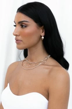 Venia Multi Layered Necklace - Gold -Dress Shop petal and pup usa accessories venia multi layered necklace gold one size 32432970989745