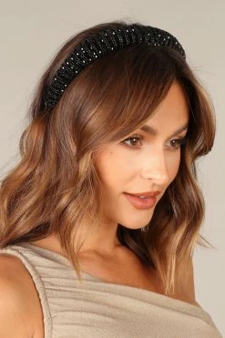 Vera Embellished Headband - Black