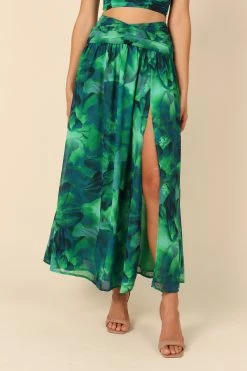 Angel Maxi Skirt - Green -Dress Shop petal and pup usa bottoms angel maxi skirt green 32264748236977