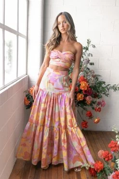 Ayla Skirt - Sage Multi -Dress Shop petal and pup usa bottoms ayla skirt sage multi 31410442010801