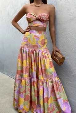 Ayla Skirt - Sage Multi