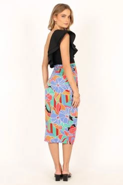 Estelle Midi Skirt - Blue Multi 17 Estelle Midi Skirt - Blue Multi -Dress Shop petal and pup usa bottoms estelle midi skirt blue multi 33836344148145