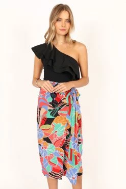 Estelle Midi Skirt - Blue Multi 18 Estelle Midi Skirt - Blue Multi -Dress Shop petal and pup usa bottoms estelle midi skirt blue multi 33836344180913