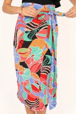 Estelle Midi Skirt - Blue Multi 20 Estelle Midi Skirt - Blue Multi -Dress Shop petal and pup usa bottoms estelle midi skirt blue multi 33836344246449