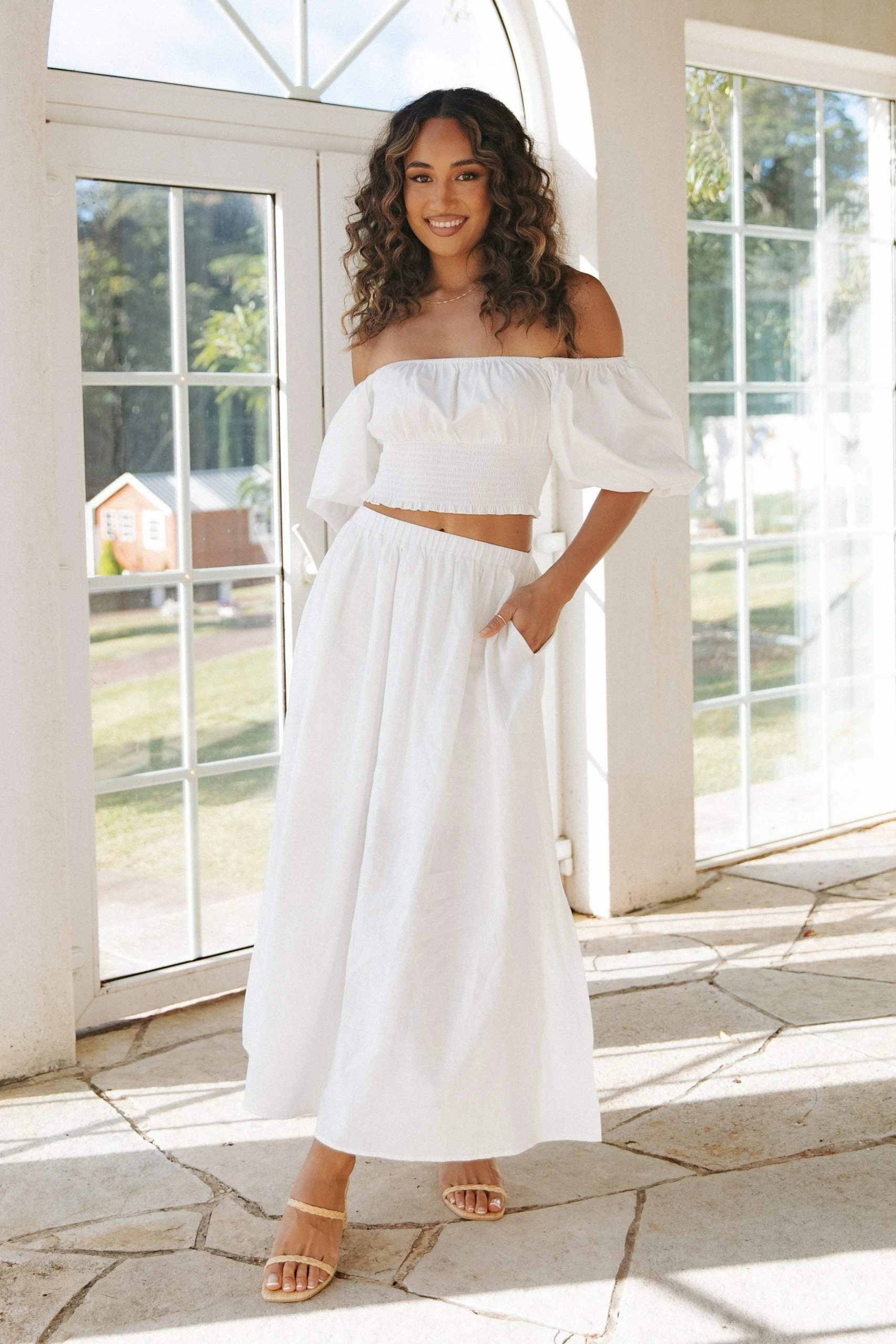 Esther Skirt - White 1 Esther Skirt - White