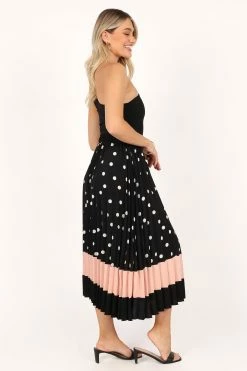 Katarina Midi Skirt - Black -Dress Shop petal and pup usa bottoms katarina midi skirt black 33549819576497