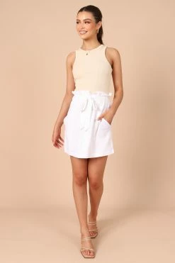 Kennedy Mini Skirt - White -Dress Shop petal and pup usa bottoms kennedy mini skirt white 32164281811121