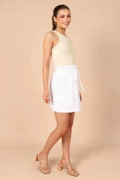 Kennedy Mini Skirt - White -Dress Shop petal and pup usa bottoms kennedy mini skirt white 32164281843889