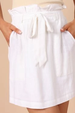Kennedy Mini Skirt - White -Dress Shop petal and pup usa bottoms kennedy mini skirt white 32164281909425