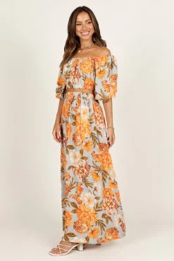 Kiara Maxi Skirt - Pale Blue -Dress Shop petal and pup usa bottoms kiara maxi skirt pale blue 33207280631985