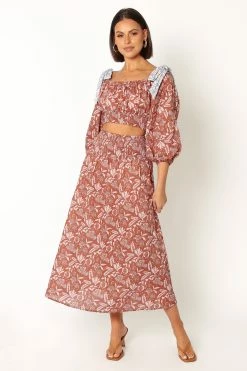 Maryette Skirt - Cinnamon 17 Maryette Skirt - Cinnamon -Dress Shop petal and pup usa bottoms maryette skirt cinnamon 33904612999345