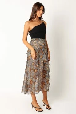 Memphis Frill Skirt - Gold -Dress Shop petal and pup usa bottoms memphis frill skirt gold 34011649409201