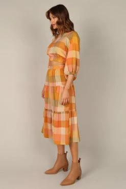 Nazzano Skirt - Rust -Dress Shop petal and pup usa bottoms nazzano skirt rust 32721961222321