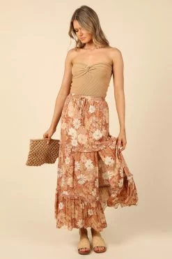 Osani Skirt - Brown -Dress Shop petal and pup usa bottoms osani skirt brown 32690590023857