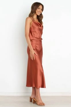 Persia Skirt - Rust -Dress Shop petal and pup usa bottoms persia skirt rust 30575943876785