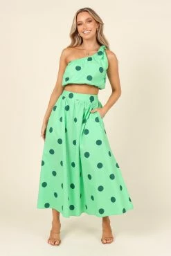 Phillipa Skirt - Green Spot -Dress Shop petal and pup usa bottoms phillipa skirt green spot 31906750464177