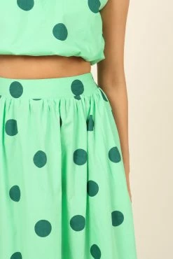 Phillipa Skirt - Green Spot -Dress Shop petal and pup usa bottoms phillipa skirt green spot 31906750496945