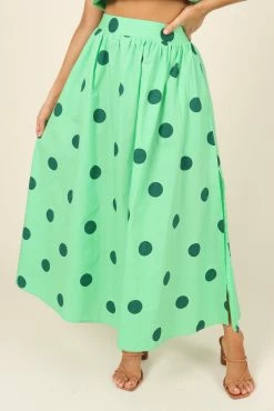 Phillipa Skirt - Green Spot -Dress Shop petal and pup usa bottoms phillipa skirt green spot 31906750529713