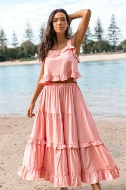 Pissaro Maxi Skirt - Blush Pink