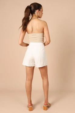 Roxy Faux Wrap Skort - Ivory -Dress Shop petal and pup usa bottoms roxy faux wrap skort ivory 32220310700209