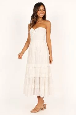 Sheridan Ruffle Maxi Skirt - White -Dress Shop petal and pup usa bottoms sheridan ruffle maxi skirt white 33453875036337