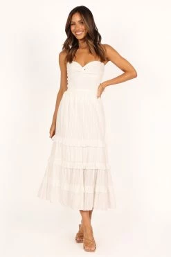 Sheridan Ruffle Maxi Skirt - White -Dress Shop petal and pup usa bottoms sheridan ruffle maxi skirt white 33453875101873