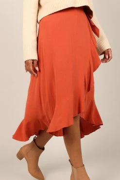 Tiffy Skirt - Rust -Dress Shop petal and pup usa bottoms tiffy skirt rust 32689716723889