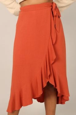 Tiffy Skirt - Rust -Dress Shop petal and pup usa bottoms tiffy skirt rust 32689716756657