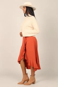 Tiffy Skirt - Rust -Dress Shop petal and pup usa bottoms tiffy skirt rust 32689716822193