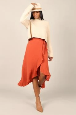 Tiffy Skirt - Rust -Dress Shop petal and pup usa bottoms tiffy skirt rust 32689717018801