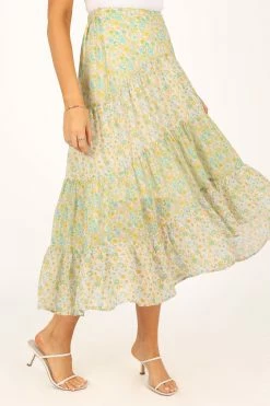 Webster Midi Skirt - Green -Dress Shop petal and pup usa bottoms webster midi skirt green 33712093364401