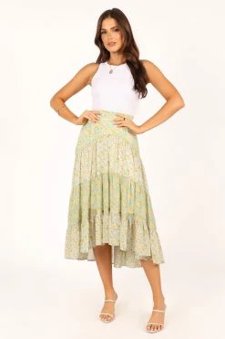 Webster Midi Skirt - Green -Dress Shop petal and pup usa bottoms webster midi skirt green 33712093397169