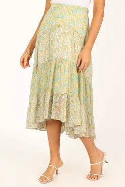 Webster Midi Skirt - Green -Dress Shop petal and pup usa bottoms webster midi skirt green 33712093462705