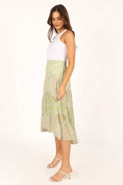 Webster Midi Skirt - Green -Dress Shop petal and pup usa bottoms webster midi skirt green 33712093495473