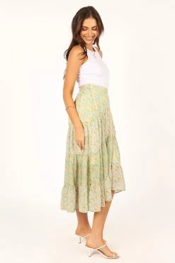 Webster Midi Skirt - Green -Dress Shop petal and pup usa bottoms webster midi skirt green 33712093561009