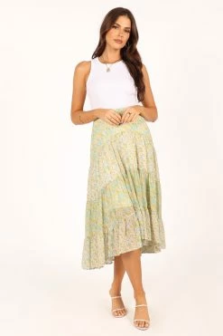 Webster Midi Skirt - Green -Dress Shop petal and pup usa bottoms webster midi skirt green 33712093593777