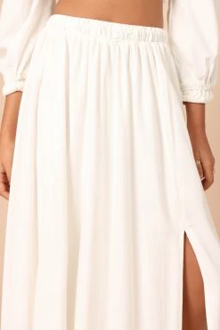 Zora Maxi Skirt - White -Dress Shop petal and pup usa bottoms zora maxi skirt white 32146870927537