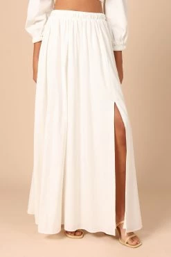 Zora Maxi Skirt - White -Dress Shop petal and pup usa bottoms zora maxi skirt white 32146871091377