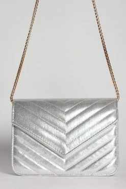 Metallic Crossbody Bag - Silver