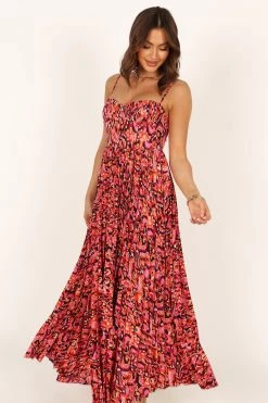 Achanti Pleated Maxi Dress - Pink Multi -Dress Shop petal and pup usa dresses achanti pleated maxi dress pink multi 33810822103217