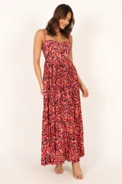 Achanti Pleated Maxi Dress - Pink Multi -Dress Shop petal and pup usa dresses achanti pleated maxi dress pink multi 33810822234289
