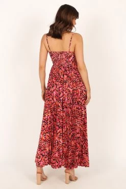 Achanti Pleated Maxi Dress - Pink Multi -Dress Shop petal and pup usa dresses achanti pleated maxi dress pink multi 33810822299825