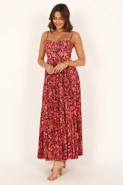 Achanti Pleated Maxi Dress - Pink Multi -Dress Shop petal and pup usa dresses achanti pleated maxi dress pink multi 33810822365361