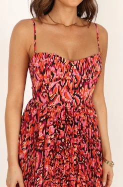 Achanti Pleated Maxi Dress - Pink Multi -Dress Shop petal and pup usa dresses achanti pleated maxi dress pink multi 33810822398129