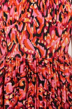 Achanti Pleated Maxi Dress - Pink Multi -Dress Shop petal and pup usa dresses achanti pleated maxi dress pink multi 33810822430897