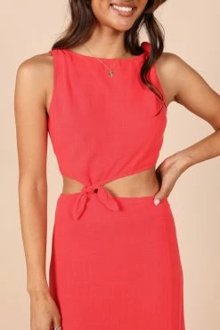 Alexa Cut Out Dress - Red -Dress Shop petal and pup usa dresses alexa cut out dress red 32264717959345