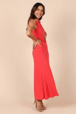 Alexa Cut Out Dress - Red -Dress Shop petal and pup usa dresses alexa cut out dress red 32264717992113