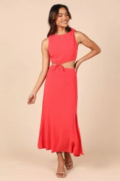 Alexa Cut Out Dress - Red -Dress Shop petal and pup usa dresses alexa cut out dress red 32264718057649