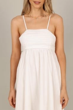 Alice Bow Back Midi Dress - White -Dress Shop petal and pup usa dresses alice bow back midi dress white 33225737240753 1